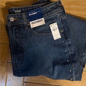 NWT Old Navy Women’s Straight Jeans - Deep Indigo sz 8
